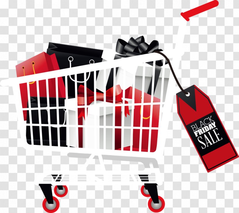 Shopping Cart - Supermarket - Vector Filled With Merchandise Transparent PNG