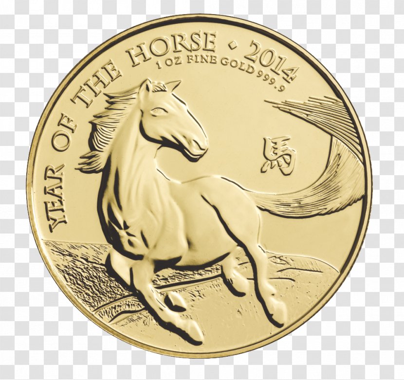 Gold Coin The Queen's Beasts Mint - Metal Transparent PNG