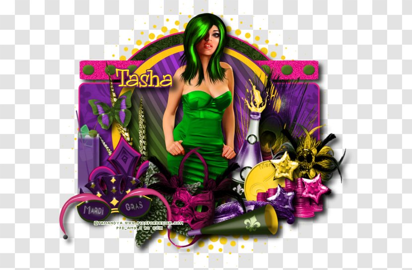 Character Fiction - Purple - Mardi Gras Flyer Template Transparent PNG