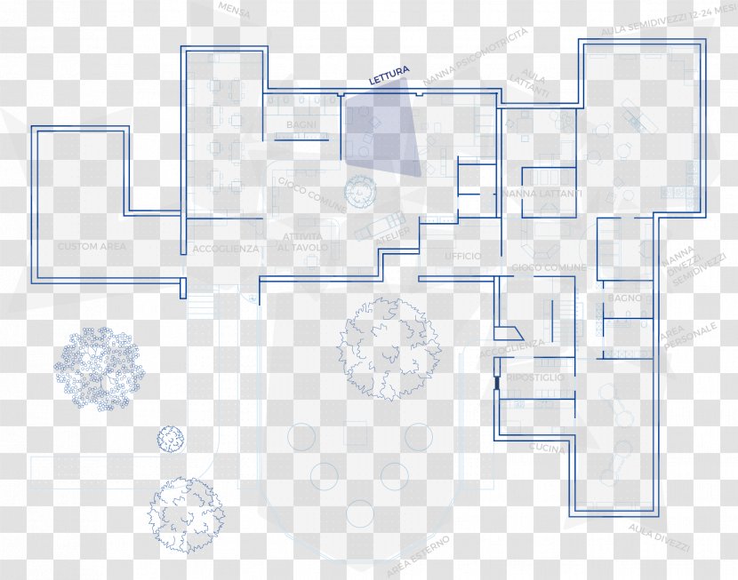 Floor Plan Line Pattern - Tree Transparent PNG