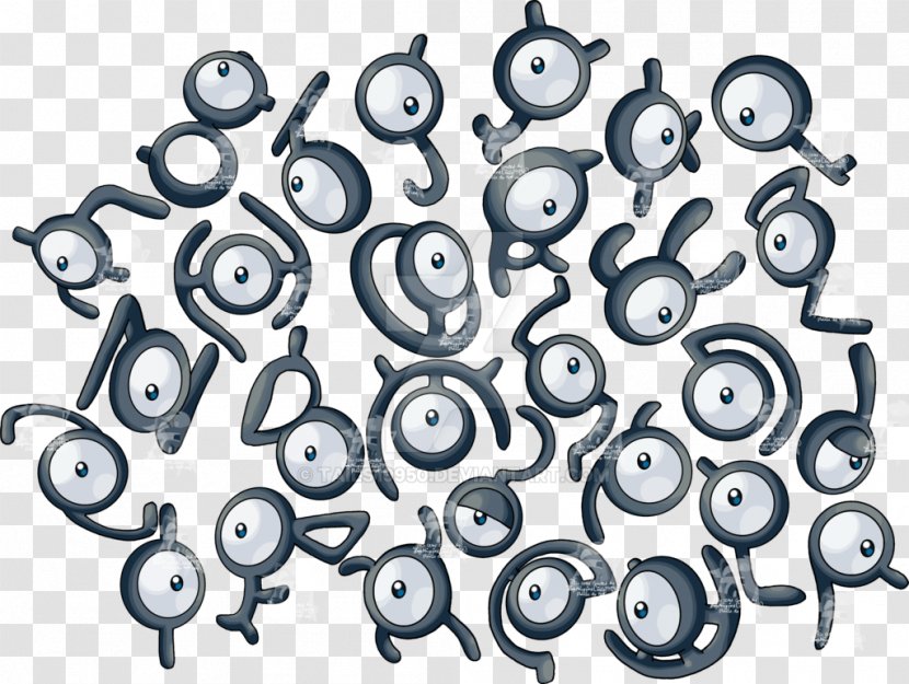 Pokémon X And Y GO HeartGold SoulSilver Unown Red Blue - Black White - Pokemon Go Transparent PNG