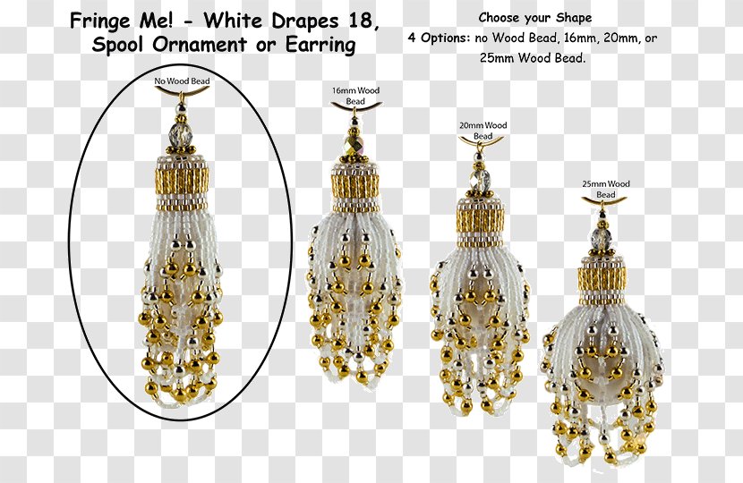 Earring Bead Ornament Fringe Jewellery - Howto Transparent PNG