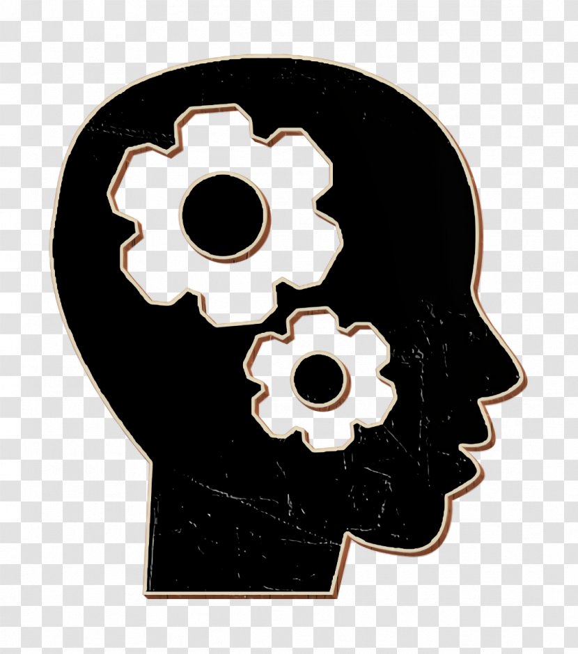 Academic 2 Icon Education Gears In Bald Head Side View - Gear Process Transparent PNG
