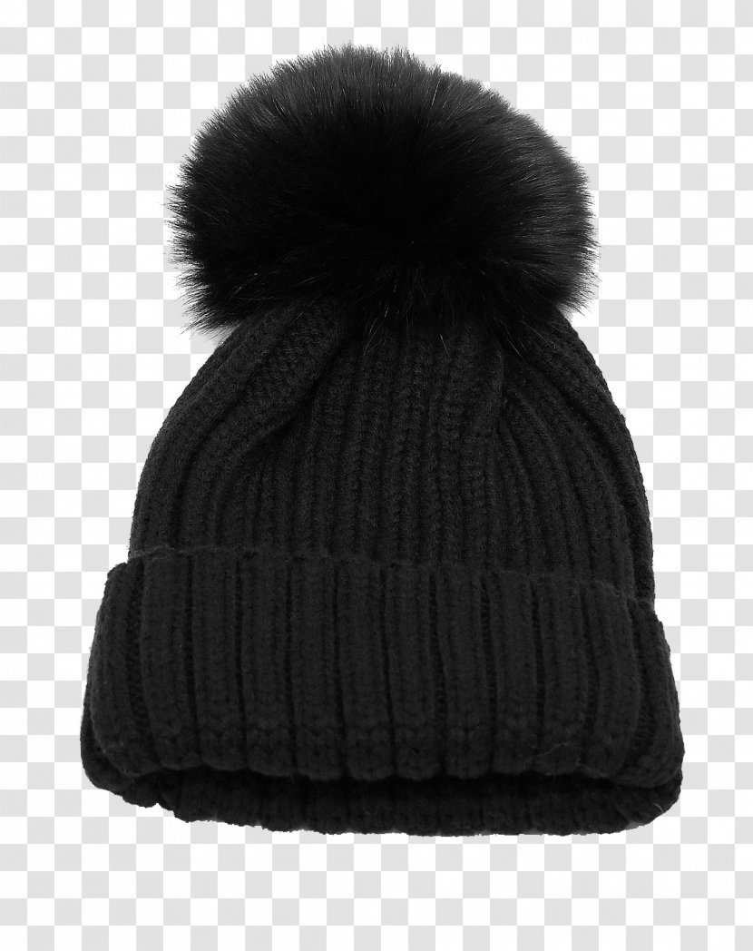 Knit Cap Fur Wool - Clothing - Black Hat Transparent PNG