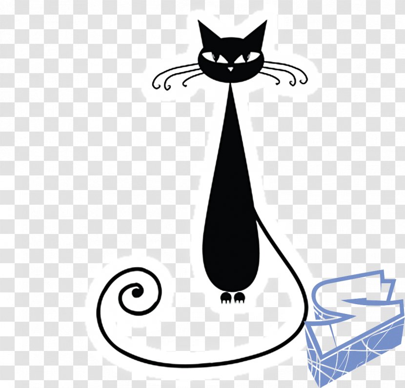 Black Cat Kitten Silhouette - Royaltyfree Transparent PNG