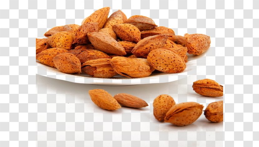 Soft Drink Almond Apricot Kernel Nut - Dried Fruit - A Plate Of Almonds Transparent PNG