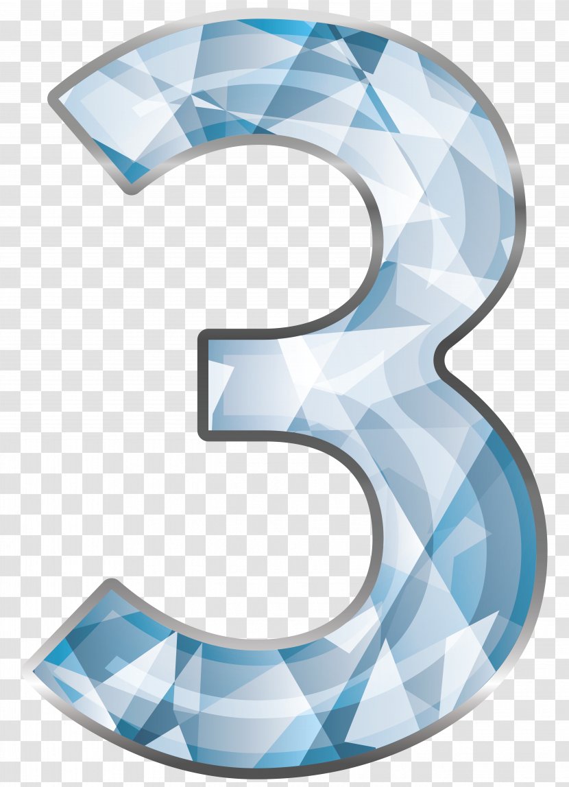 Numerical Digit Number Bit Clip Art - Symbol - Crystal Three Clipart Image Transparent PNG