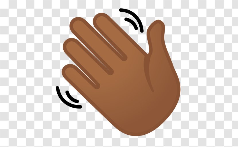 Emoji Wave Hand-waving Human Skin Color - Handwaving Transparent PNG