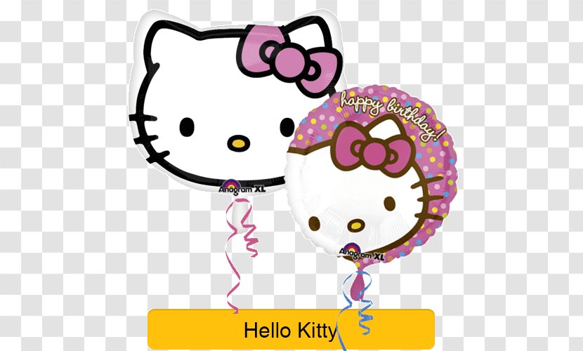 Hello Kitty Mylar Balloon Character Gas Transparent PNG
