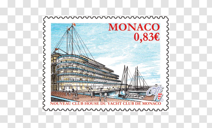 Postage Stamps Musée De La Poste Mail Printing Rubber Stamp - Monaco - Yacht Club Transparent PNG