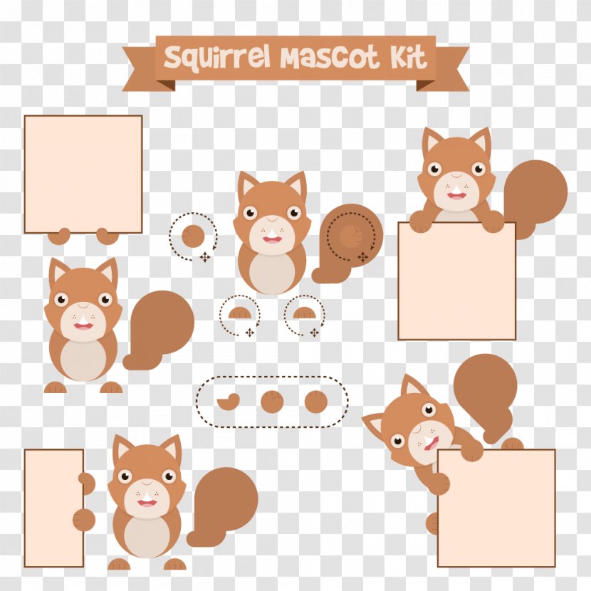 Clip Art - Text - Vector Cartoon Fox Tag Transparent PNG