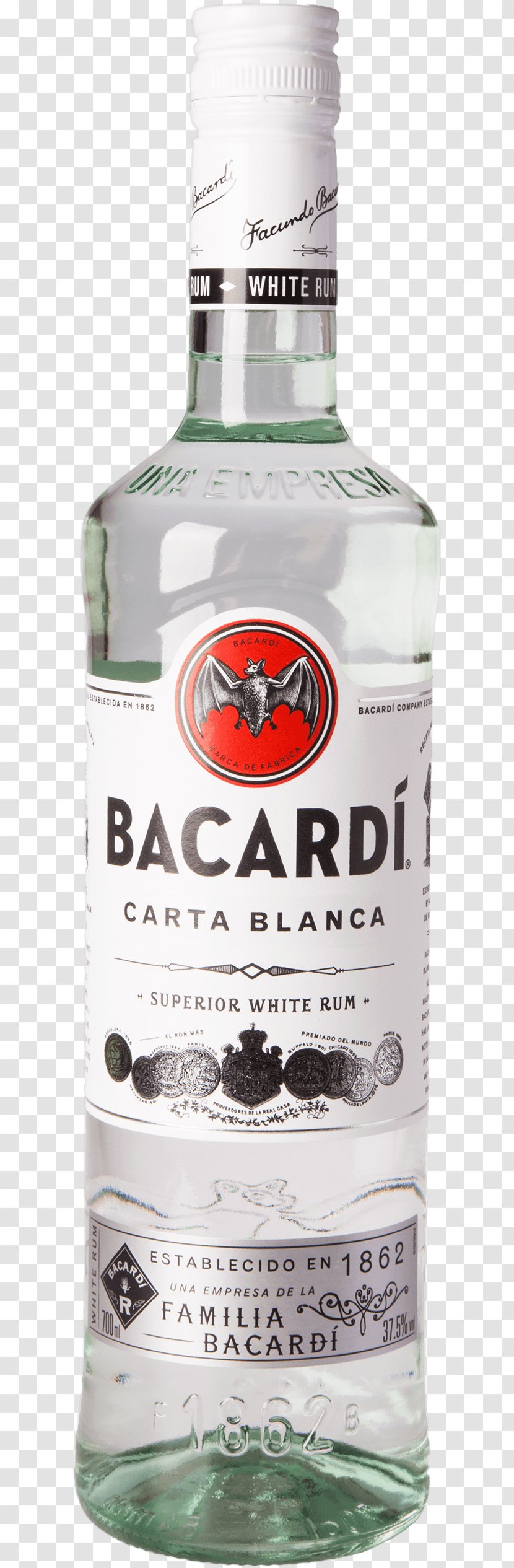 Liqueur Bacardi Superior Light Rum Transparent PNG