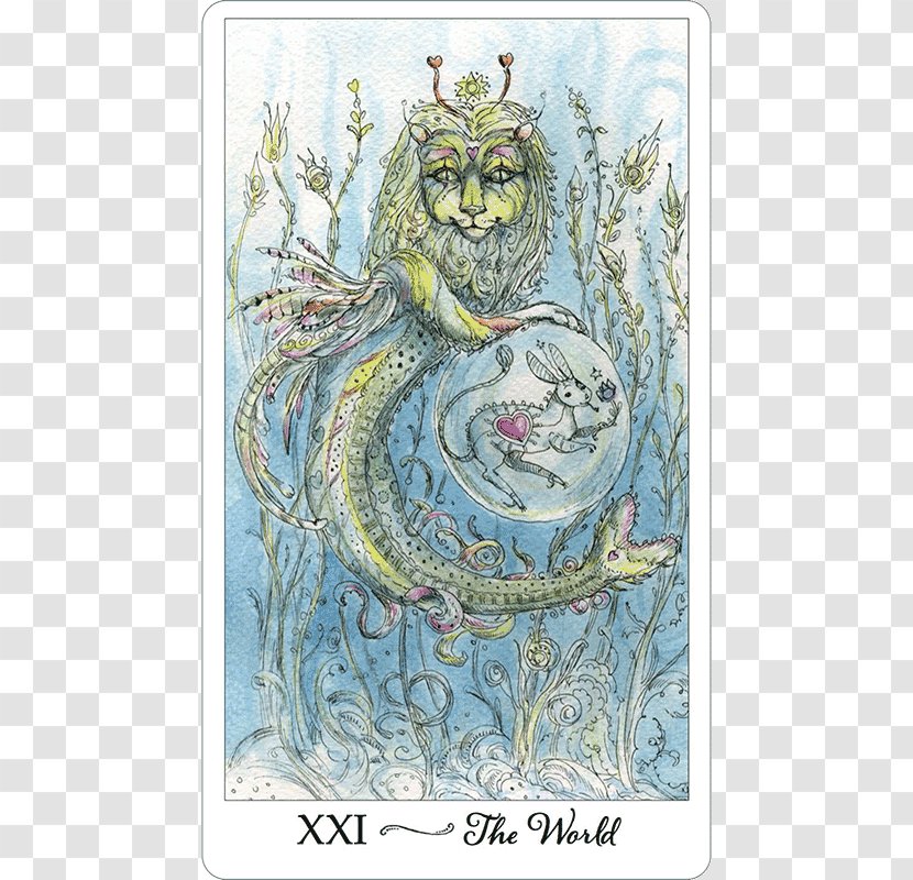 Paulina Tarot Divination The World Hermit - Oracle Cards - Merlion Drawing Transparent PNG