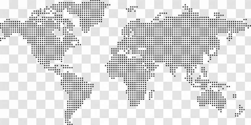 Globe World Map Flat Earth - Monochrome Transparent PNG