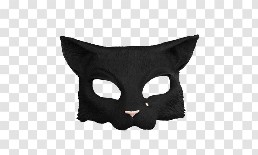 Whiskers Cat Mask Snout Black M Transparent PNG