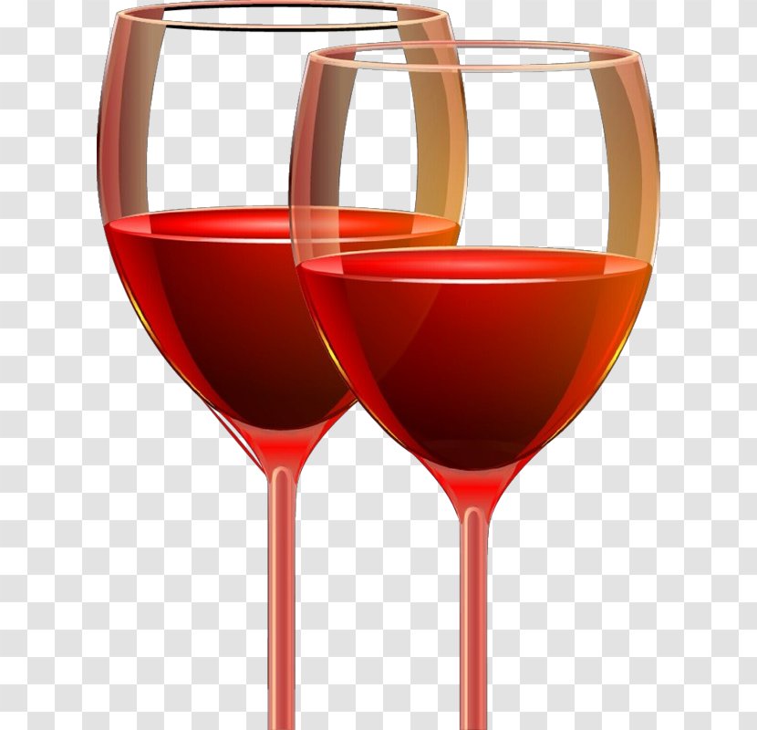 Wine Glass - Red - Tableware Alcoholic Beverage Transparent PNG