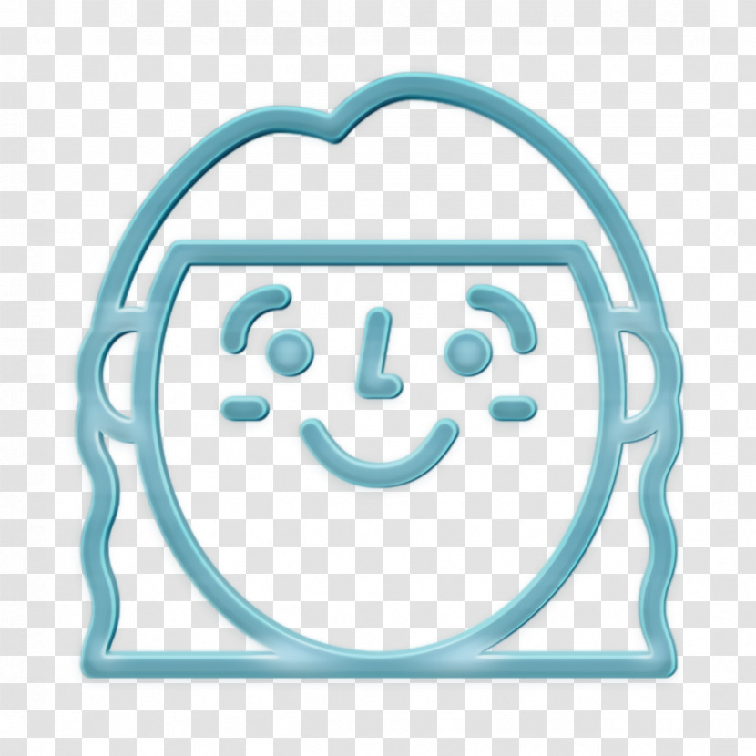 Woman Icon Happy People Icon Emoji Icon Transparent PNG
