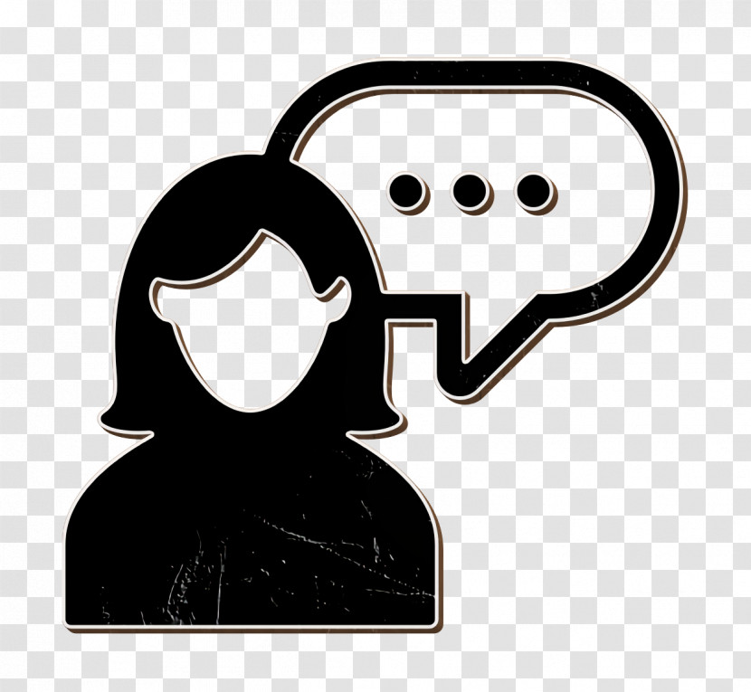 Talking Icon Female User Talking Icon People Icon Transparent PNG