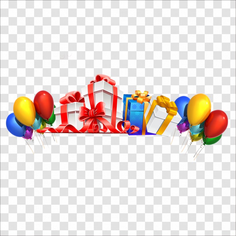 Gift Balloon Download - Ribbon - Box Transparent PNG