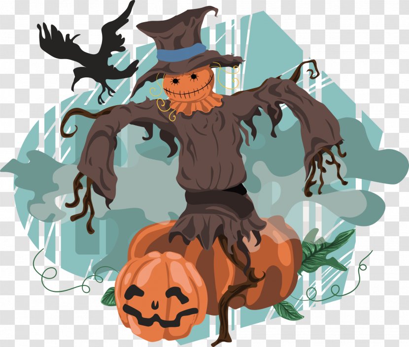 Halloween Scarecrow Jack-o'-lantern Clip Art - Jacko Lantern Transparent PNG