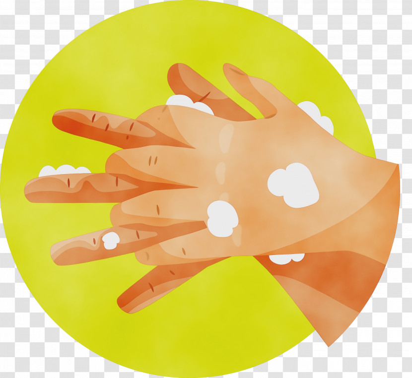 Hand Model Nail Yellow Hand Transparent PNG