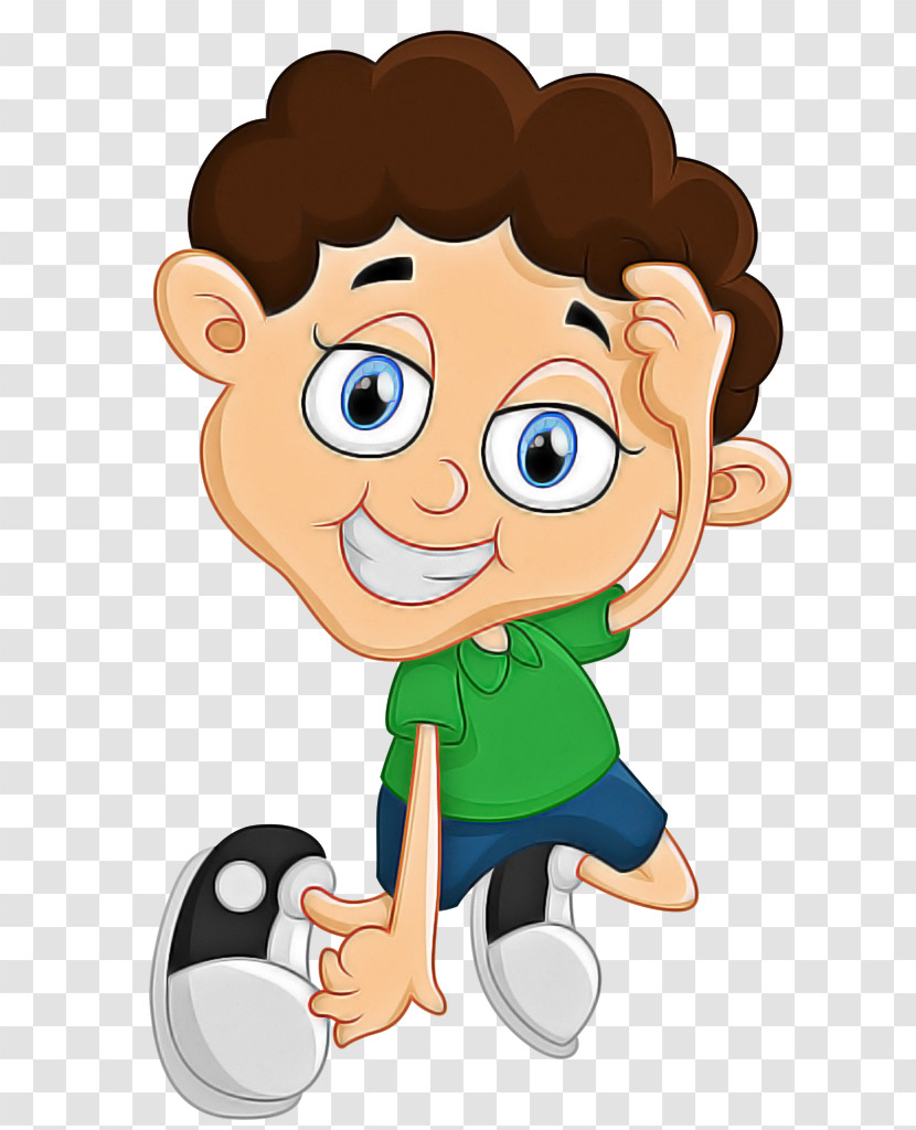 Cartoon Cheek Finger Thumb Gesture Transparent PNG