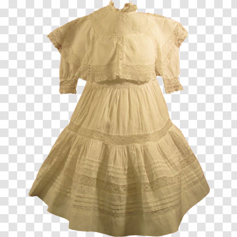 Beige Neck Dress - Day - Petticoat Breeches Transparent PNG