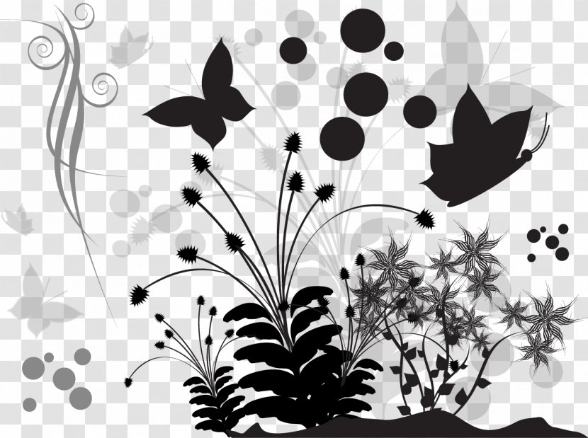 Art Ornament - Black - Vector Grass Transparent PNG