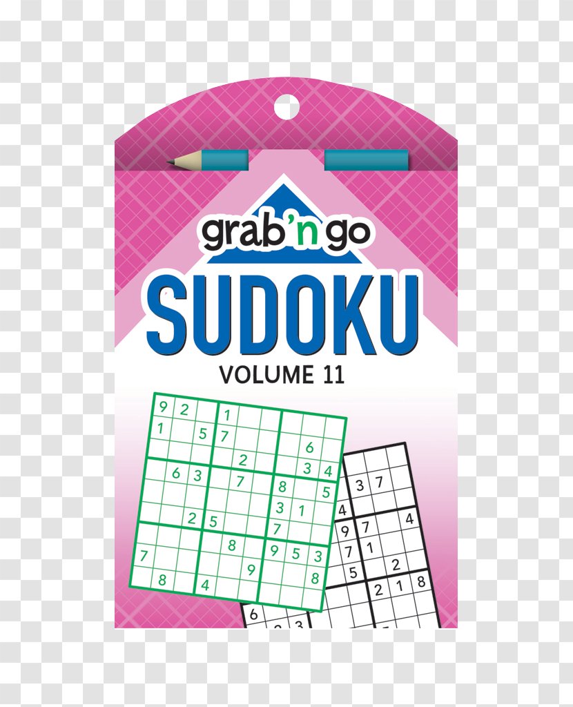 Paperback Grab 'n Go Puzzles Sudoku: Cardinal-sapphire Edition Graphic Design Pink M Transparent PNG