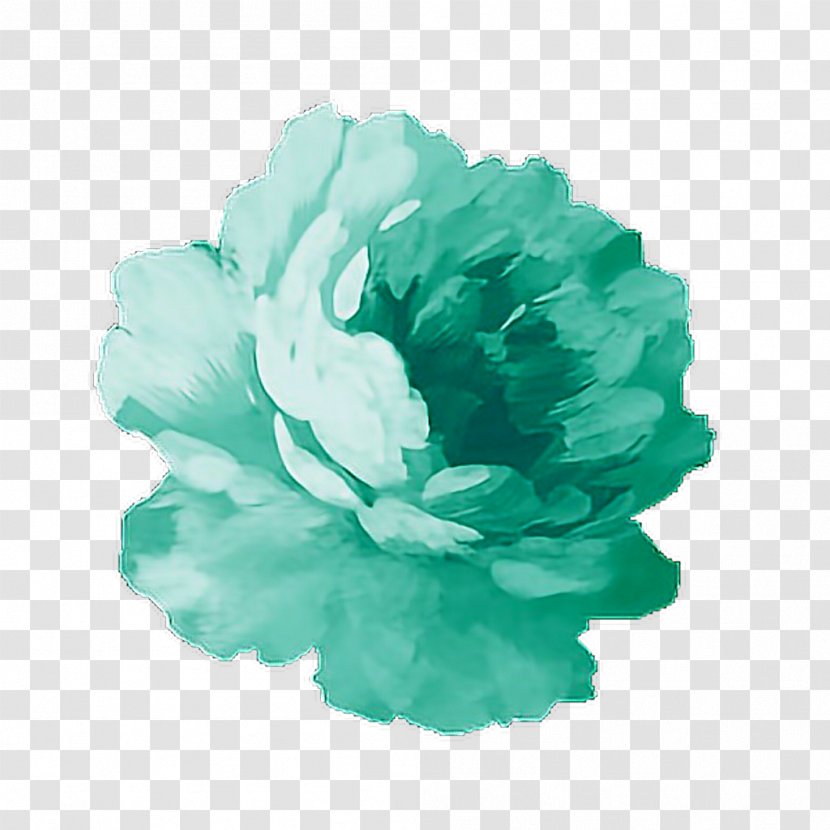 Watercolour Flowers Watercolor Painting - Turquoise Transparent PNG