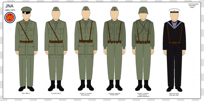 Socialist Federal Republic Of Yugoslavia Breakup Second World War Uniform - Navy Transparent PNG