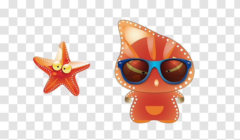 Glasses Product Design Starfish - Ocean Theme Transparent PNG