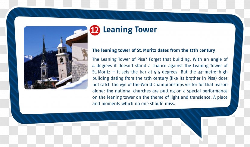 FIS Alpine World Ski Championships 2017 Leaning Tower Of St. Moritz Pisa Piz Nair Hotel - St - Hand-painted Transparent PNG