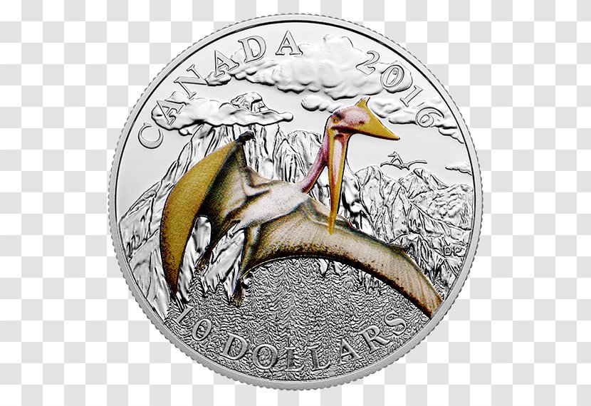 Quetzalcoatlus Coin Pterosaurs Animal Silver - Water Bird - Vimy Ridge Day Transparent PNG