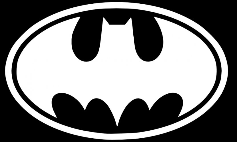 Batman Black And White Batgirl Logo Clip Art - Facial Expression - Symbol  Image Transparent PNG