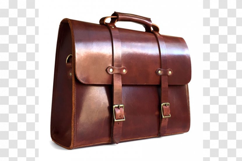Briefcase Leather Laptop Messenger Bags - Brown - Real Estate Vertical Business Card Transparent PNG