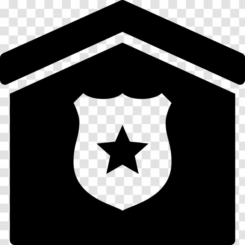Police Station Officer Symbol - Black And White - Policeman Transparent PNG