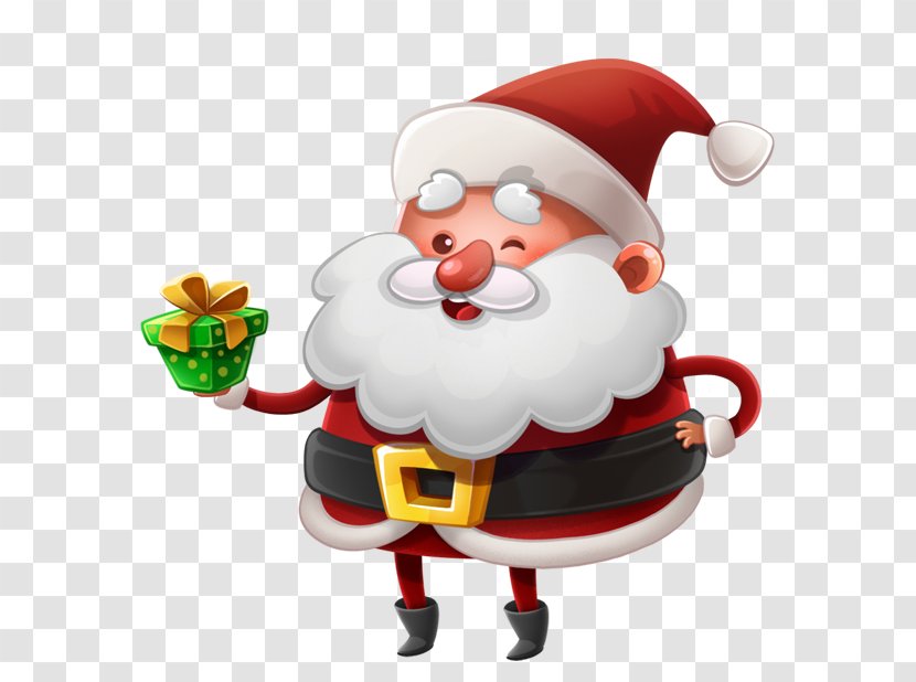 Christmas And New Year Background - Santa Claus - Cartoon Transparent PNG