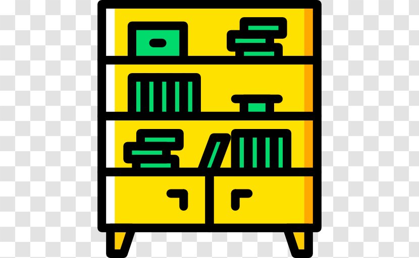 Yellow Clip Art Furniture Line Brand - Bookcases Icon Transparent PNG