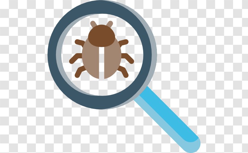 Software Bug Computer Security Magnifying Glass - Virus Detail Magnified Cartoon Transparent PNG