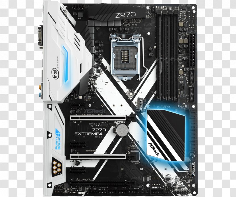 Socket AM4 Intel LGA 1151 ASRock Fatal1ty Z270 Gaming K6 Motherboard - Ddr4 Sdram Transparent PNG