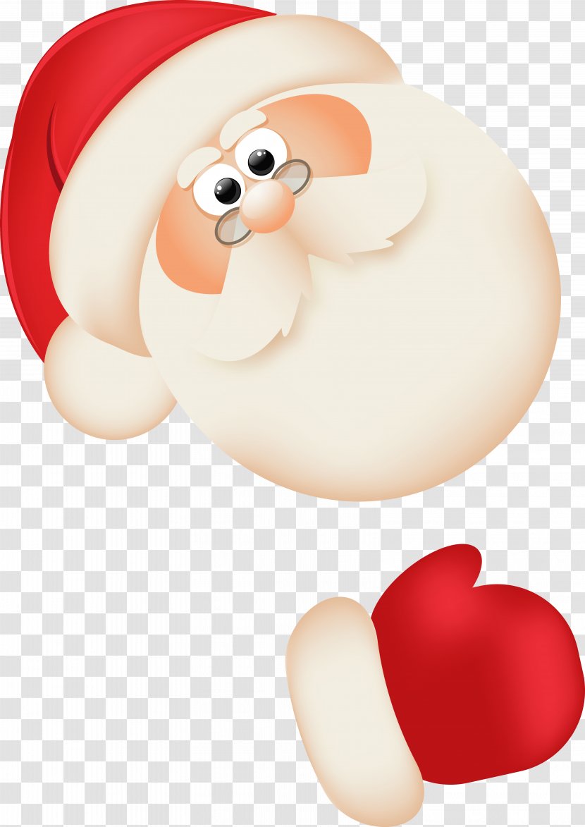 Santa Claus Rudolph Clip Art - Heart - Clipart Element Transparent PNG