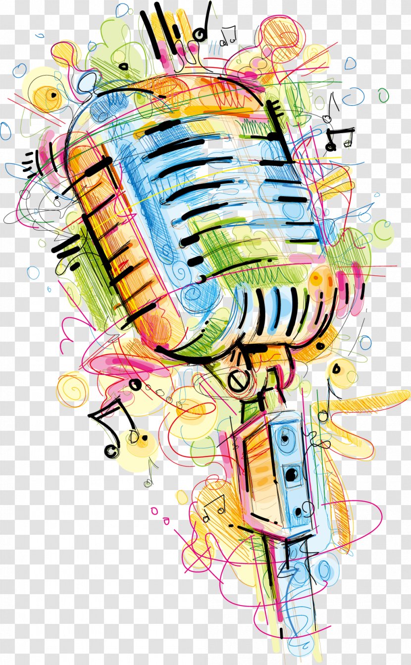 Microphone Royalty-free Saxophone Sketch - Tree - Drawing Creative Transparent PNG