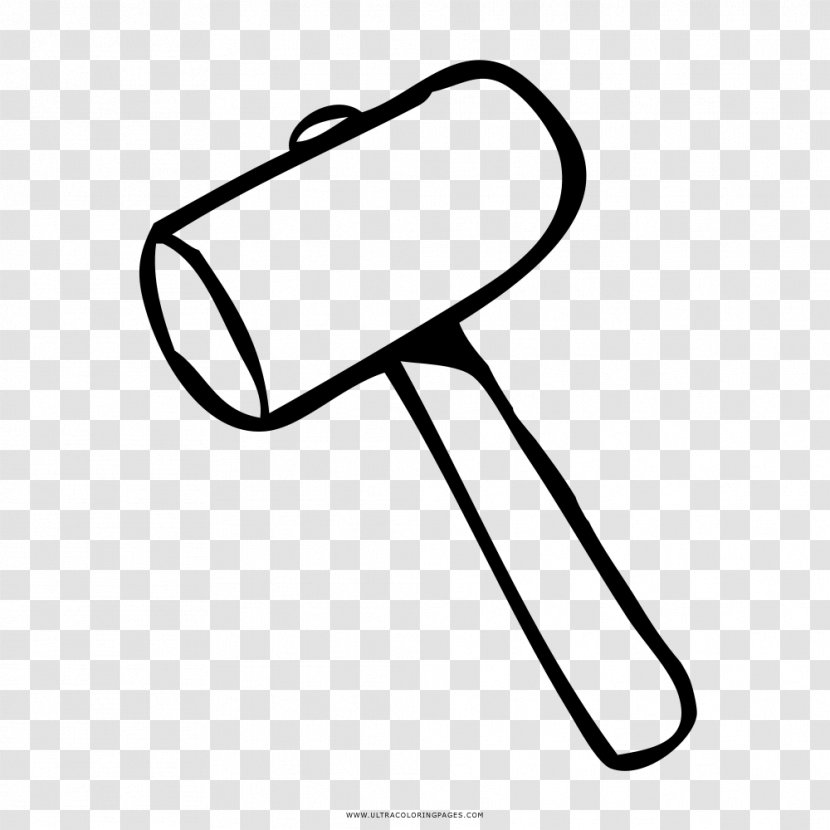 Drawing Coloring Book Mallet Clip Art - Sports Equipment - Dibujo Tiburon Martillo Transparent PNG