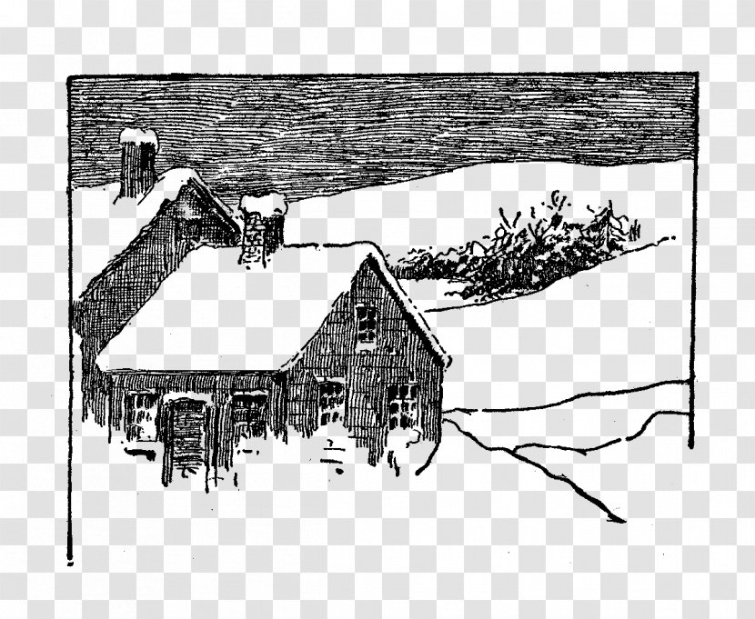 Drawing Visual Arts Winter Clip Art - Cottage Transparent PNG