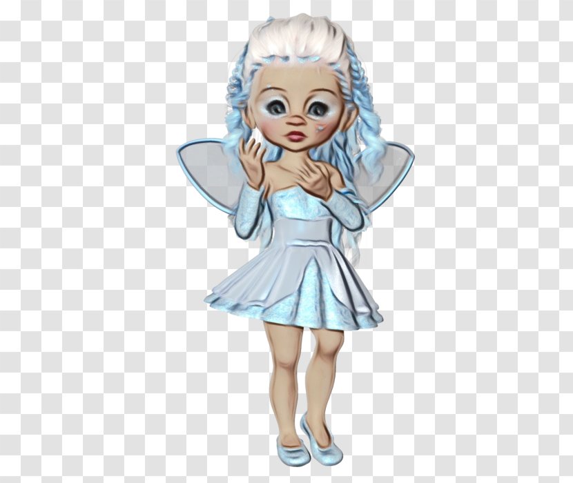 Angel Cartoon Doll Blond Brown Hair - Costume Toy Transparent PNG