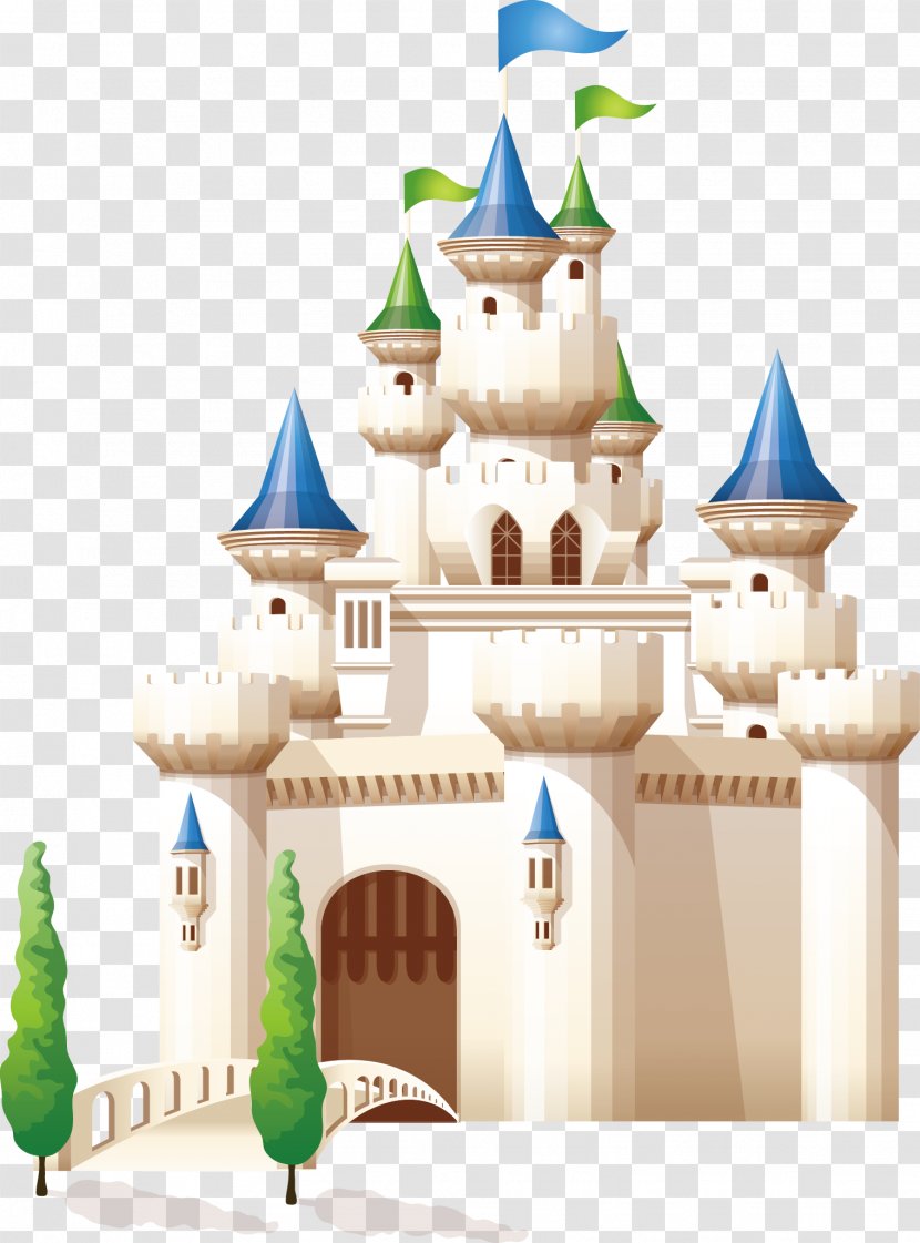 Wall Decal Royalty-free Drawing Illustration - Vector Cartoon Castle Transparent PNG