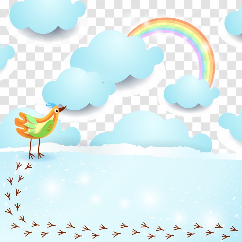 Euclidean Vector Bird Light Cloud Rainbow - Water - Birds And Color Clip Art Material Transparent PNG