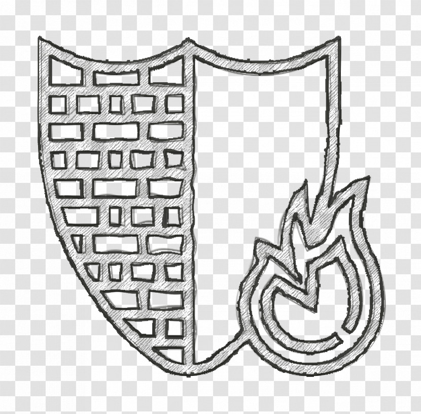 Cyber Robbery Icon Firewall Icon Shield Icon Transparent PNG