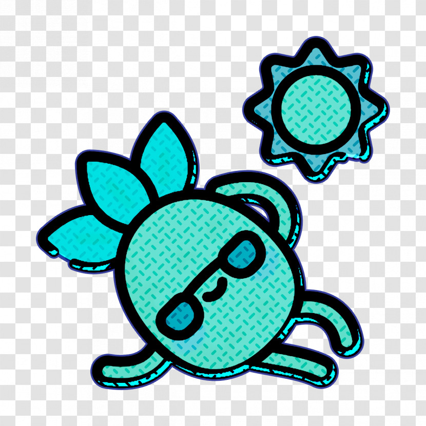 Pineapple Character Icon Sunbathing Icon Summer Icon Transparent PNG